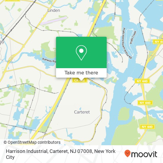 Mapa de Harrison Industrial, Carteret, NJ 07008