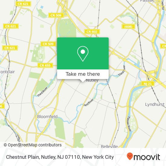 Chestnut Plain, Nutley, NJ 07110 map