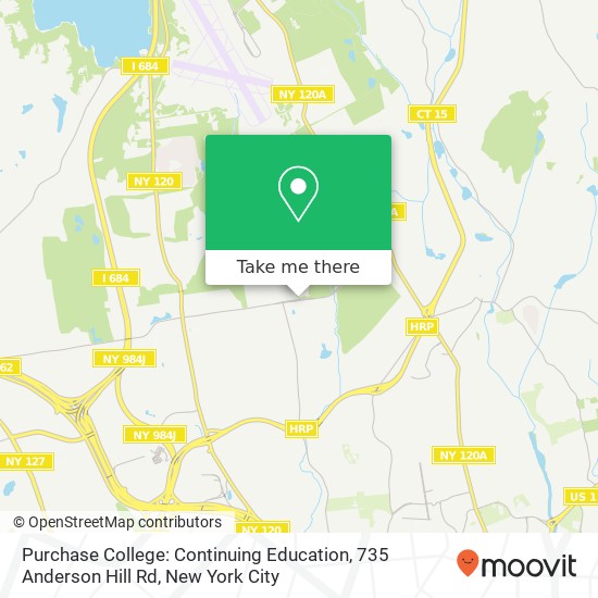 Mapa de Purchase College: Continuing Education, 735 Anderson Hill Rd