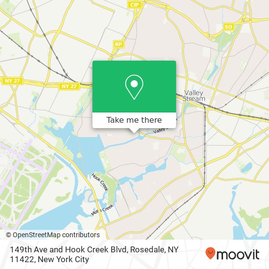 149th Ave and Hook Creek Blvd, Rosedale, NY 11422 map