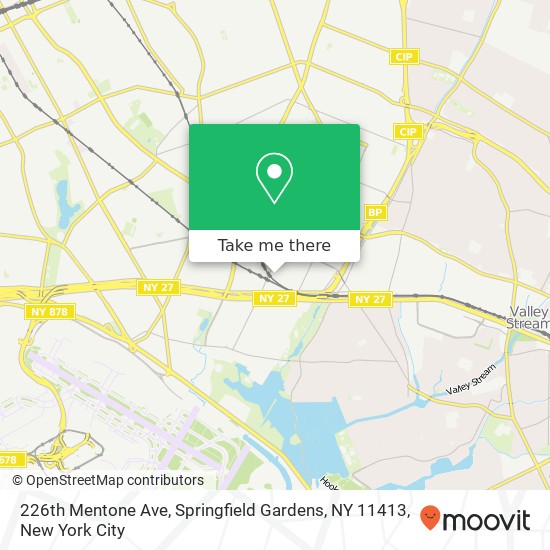 Mapa de 226th Mentone Ave, Springfield Gardens, NY 11413