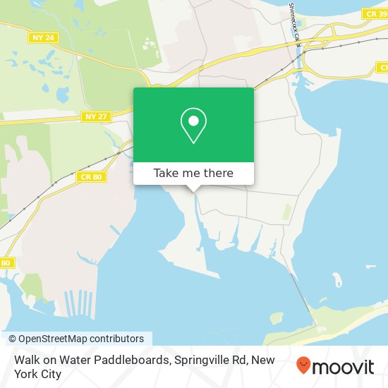 Mapa de Walk on Water Paddleboards, Springville Rd