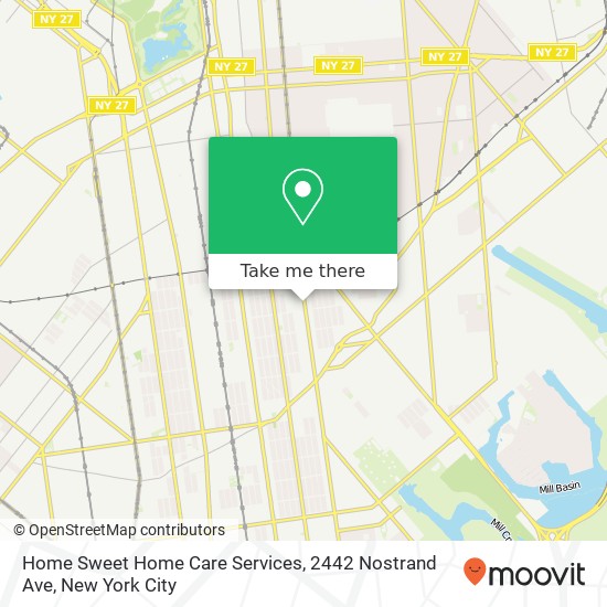 Mapa de Home Sweet Home Care Services, 2442 Nostrand Ave