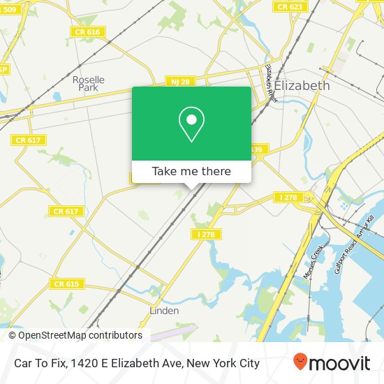 Mapa de Car To Fix, 1420 E Elizabeth Ave