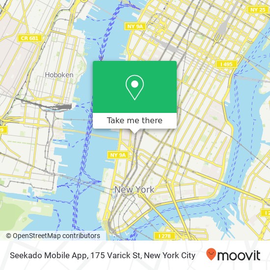 Mapa de Seekado Mobile App, 175 Varick St