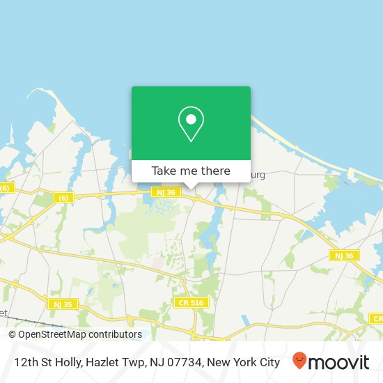 Mapa de 12th St Holly, Hazlet Twp, NJ 07734