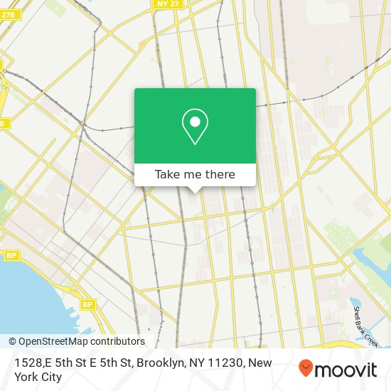 Mapa de 1528,E 5th St E 5th St, Brooklyn, NY 11230