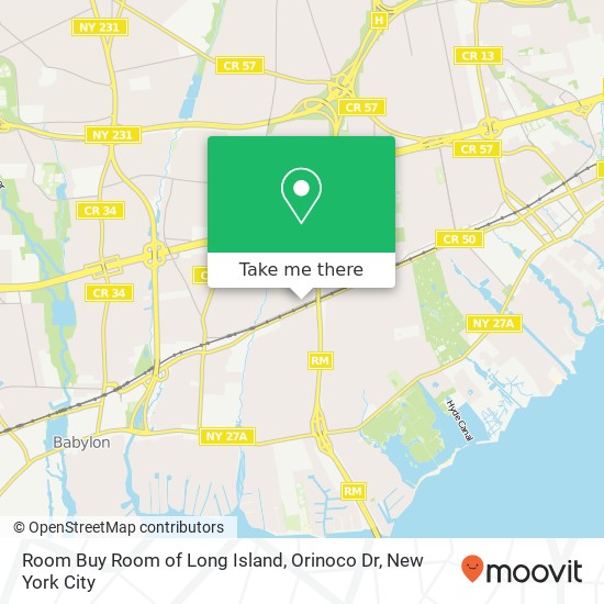 Room Buy Room of Long Island, Orinoco Dr map