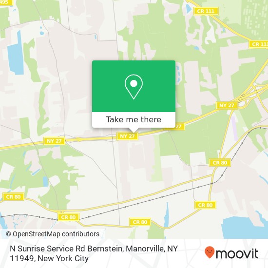 N Sunrise Service Rd Bernstein, Manorville, NY 11949 map