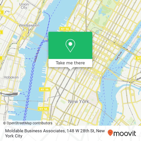 Moldable Business Associates, 148 W 28th St map