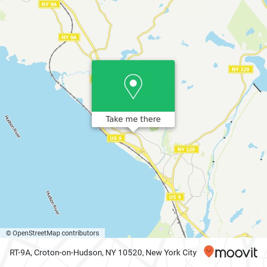 Mapa de RT-9A, Croton-on-Hudson, NY 10520