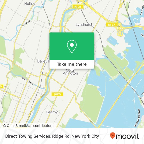 Direct Towing Services, Ridge Rd map