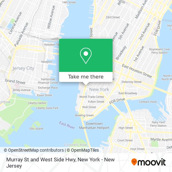 Murray St and West Side Hwy map