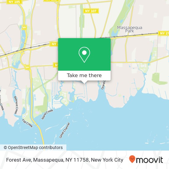 Mapa de Forest Ave, Massapequa, NY 11758