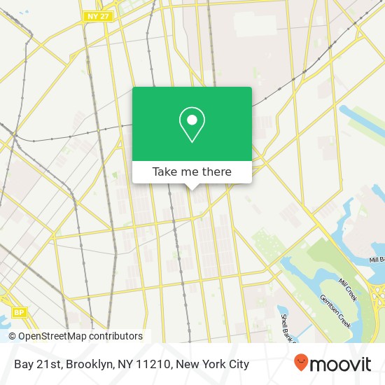 Mapa de Bay 21st, Brooklyn, NY 11210