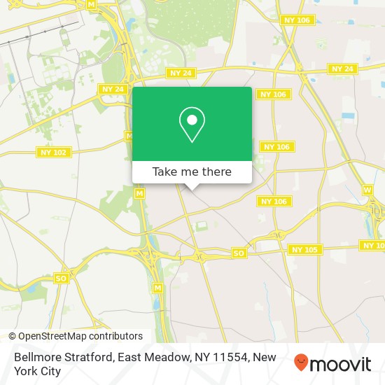 Mapa de Bellmore Stratford, East Meadow, NY 11554