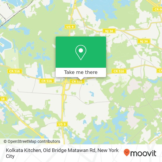 Kolkata Kitchen, Old Bridge Matawan Rd map