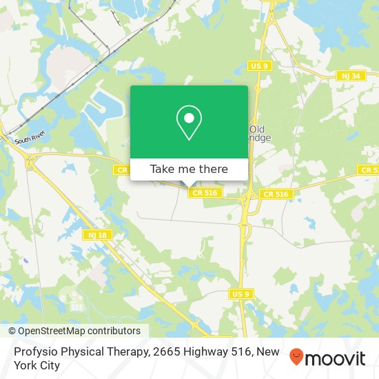 Profysio Physical Therapy, 2665 Highway 516 map