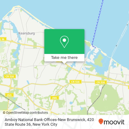 Amboy National Bank-Offices-New Brunswick, 420 State Route 36 map