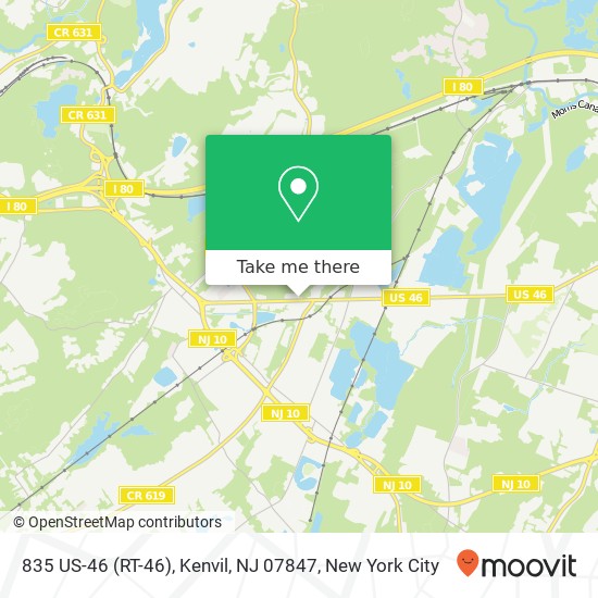 Mapa de 835 US-46 (RT-46), Kenvil, NJ 07847