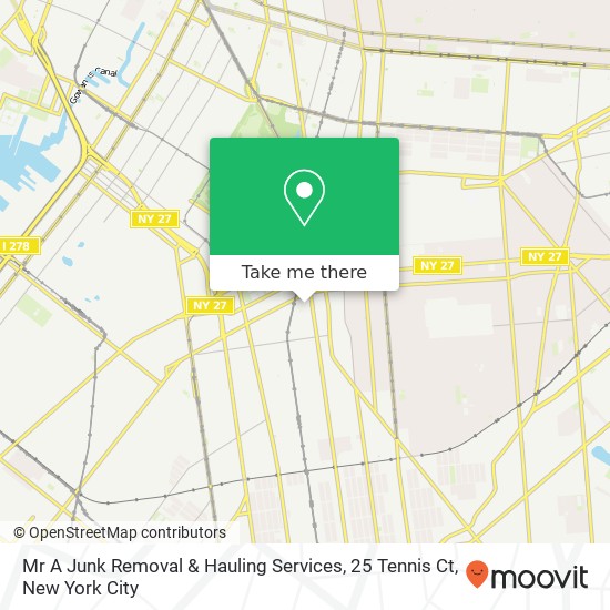 Mapa de Mr A Junk Removal & Hauling Services, 25 Tennis Ct