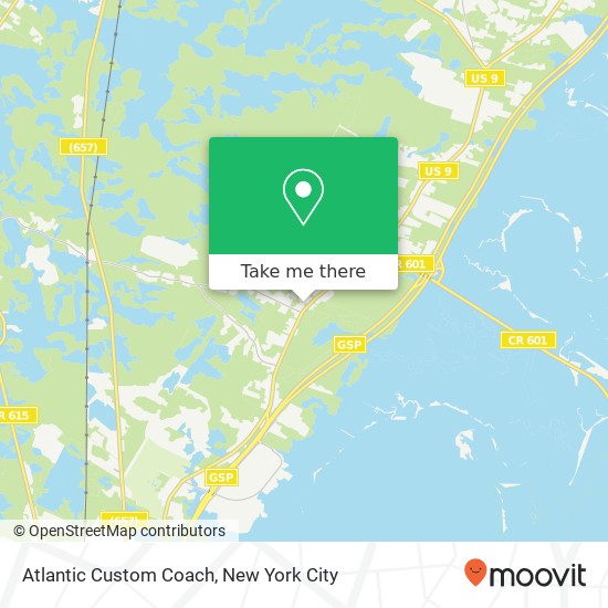 Mapa de Atlantic Custom Coach, 1505 N Route 9