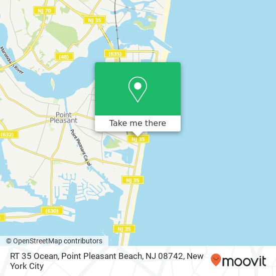 RT 35 Ocean, Point Pleasant Beach, NJ 08742 map