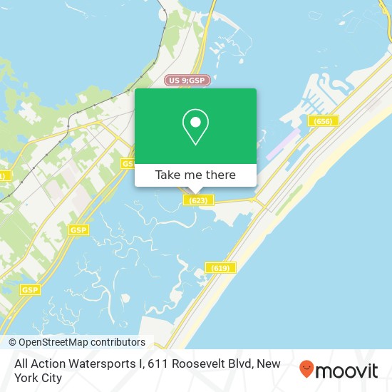 All Action Watersports I, 611 Roosevelt Blvd map
