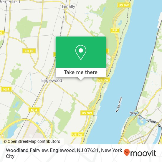 Mapa de Woodland Fairview, Englewood, NJ 07631