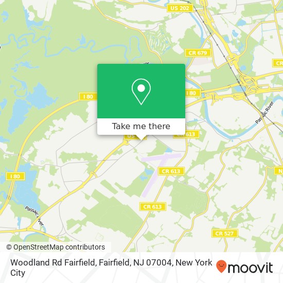 Mapa de Woodland Rd Fairfield, Fairfield, NJ 07004