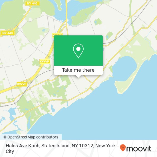 Mapa de Hales Ave Koch, Staten Island, NY 10312