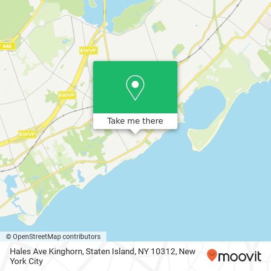 Mapa de Hales Ave Kinghorn, Staten Island, NY 10312