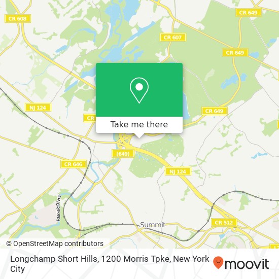 Mapa de Longchamp Short Hills, 1200 Morris Tpke