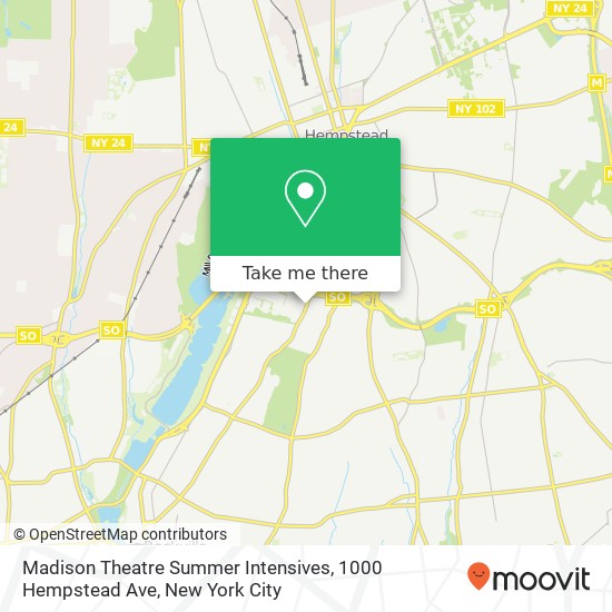 Mapa de Madison Theatre Summer Intensives, 1000 Hempstead Ave