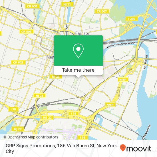 Mapa de GRP Signs Promotions, 186 Van Buren St