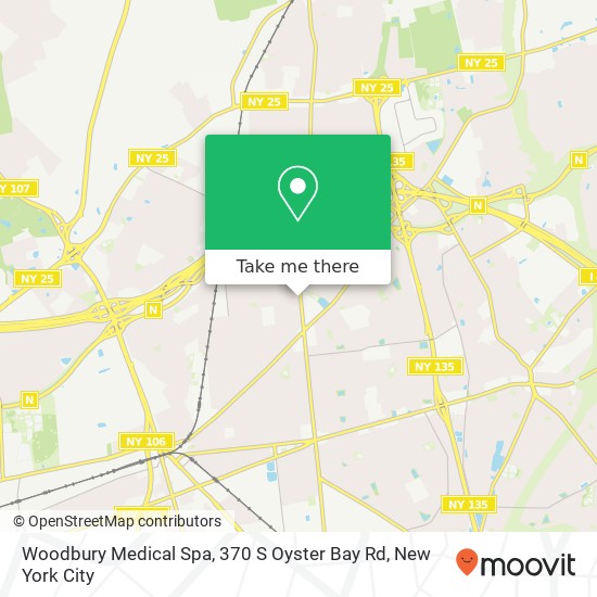 Mapa de Woodbury Medical Spa, 370 S Oyster Bay Rd