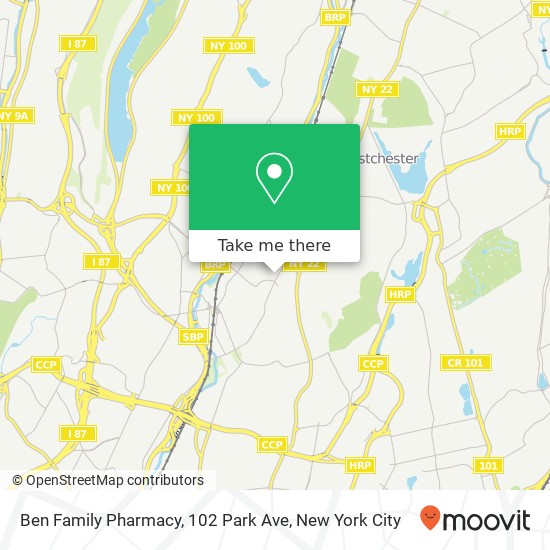 Mapa de Ben Family Pharmacy, 102 Park Ave