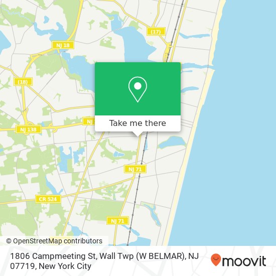 1806 Campmeeting St, Wall Twp (W BELMAR), NJ 07719 map