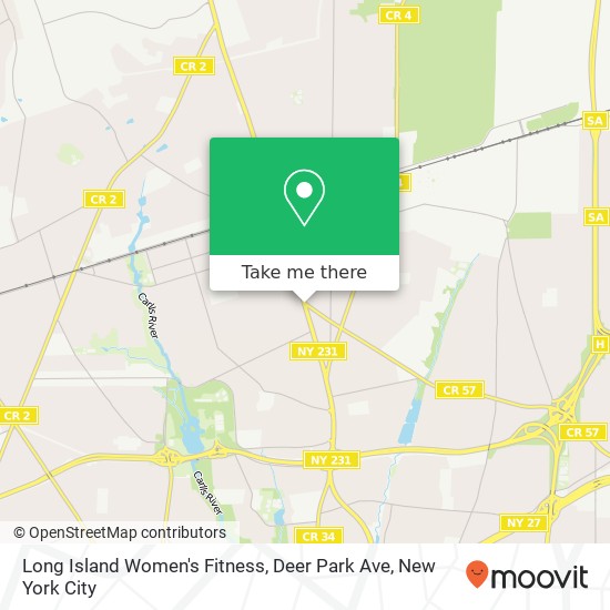 Long Island Women's Fitness, Deer Park Ave map