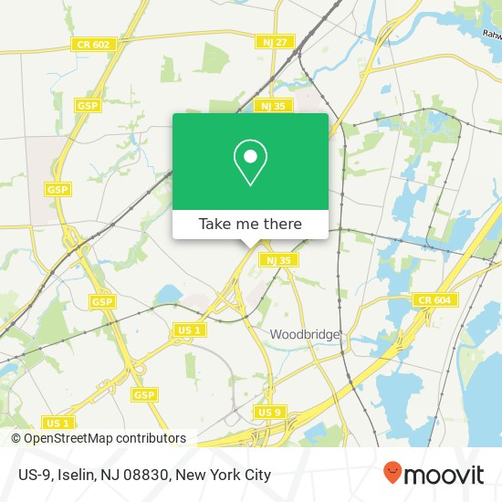 Mapa de US-9, Iselin, NJ 08830