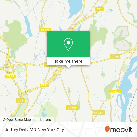 Mapa de Jeffrey Deitz MD, 160 Hawley Ln