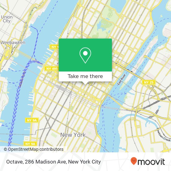 Octave, 286 Madison Ave map
