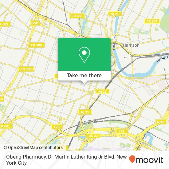 Obeng Pharmacy, Dr Martin Luther King Jr Blvd map
