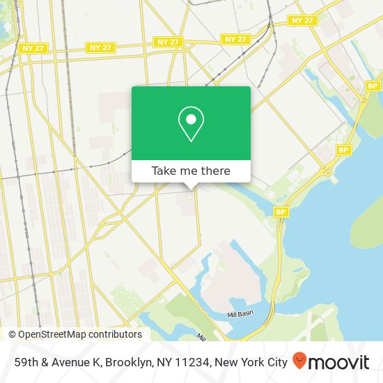 Mapa de 59th & Avenue K, Brooklyn, NY 11234