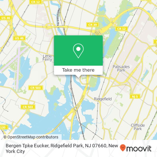 Mapa de Bergen Tpke Eucker, Ridgefield Park, NJ 07660