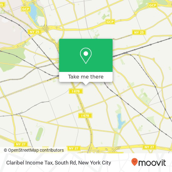 Claribel Income Tax, South Rd map