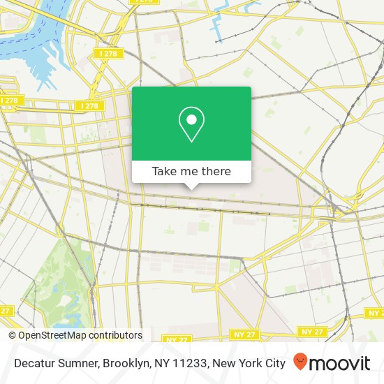Mapa de Decatur Sumner, Brooklyn, NY 11233