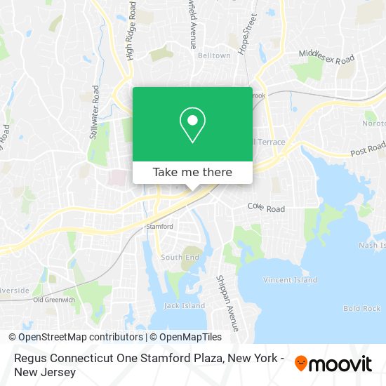 Regus Connecticut One Stamford Plaza map