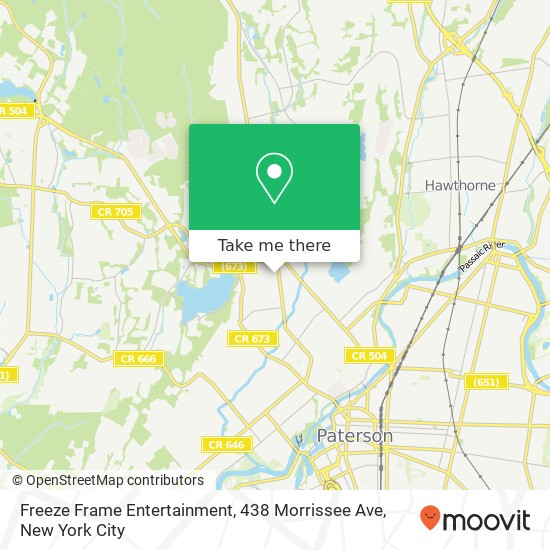 Mapa de Freeze Frame Entertainment, 438 Morrissee Ave