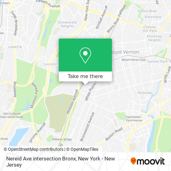Nereid Ave intersection Bronx map